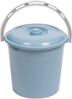 VIOLET 10л с крышкой (серо-синий) 21049 Ведро