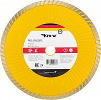 KRANZ (KR-90-0135) Диск алмазный отрезной Turbo волна 230x22,2x2,4x10мм Диск алмазный