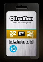 OLTRAMAX MicroSDHC 32GB Class10 [OM032GCSDHC10-W/A-AD] Карта памяти