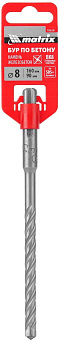 MATRIX Бур по бетону, 8 x 160 мм, SDS PLUS c крестовой пластиной//
