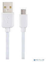 PERFEO (U4007) USB A вилка - Micro USB вилка, 2.4A, белый, 1 м, Micro ONE Кабель