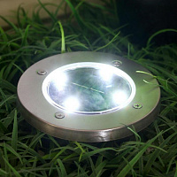 LUAZON LIGHTING Садовый светильник на солнечной батарее, 11.5 13 11.5 см, 4 LED, свечение белое 4597935 Садовый светильник на солнечной батарее