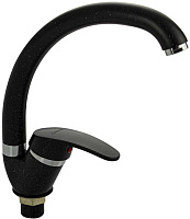 САНАКС 13082 Смеситель для кухни, шаровый, боковой, поворотный излив, цвет ЧЕРНЫЙ КАМЕНЬ Смесители