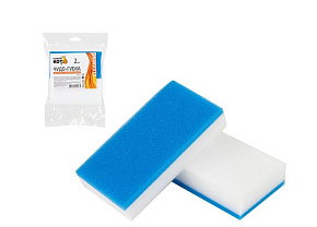 РЫЖИЙ КОТ Чудо-губка MSp-03 двухслойная, с прослойкой из поролона, 2 шт. в наборе (размер: 11,5*6*2,3 см) (003960) Губка