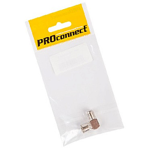 PROCONNECT (05-4312-4-7) ПЕРЕХОДНИК АНТЕННЫЙ, (ГНЕЗДО F - ГНЕЗДО TV), УГЛОВОЙ (1ШТ.) (ПАКЕТ) Переходник