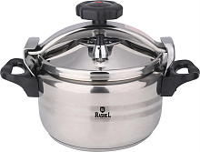 RASHEL Скороварка 6,5 л из нержавеющей стали, 2 крышки R-724