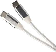 ELTRONIC Кабель Type-C to Type-C 2.0м ( 1-47) 3.0A/60W TPE оплетка (белый) в пакете