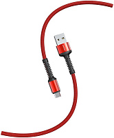 SMARTBUY (iK-12-S26r) S26 MicroUSB красный, 3 А, QC, нейл.,1 м Кабель