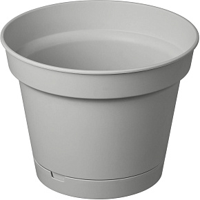 HOMVER Mint D185мм, 2,3л с поддоном (серый) 221612035/03 Горшок цветочный HOMVER Mint D185мм, 2,3л с поддоном (серый) 221612035/03