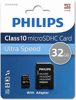 PHILIPS MicroSD 32Gb с AD Ч рный (FM32MA45B/97) Карта памяти