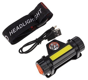 REXANT (75-7839) Фонарь налобный NEW AGE, трехрежимный, поворотный, сверхлегкий, с магнитом ,черный Фонарь налобный