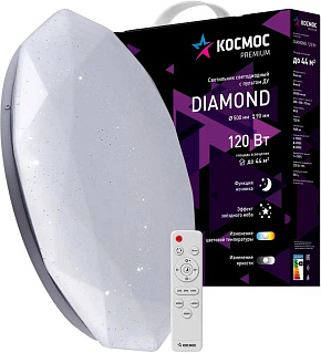 КОСМОС KSDiam120W белый Светодиодный настенно-потолочный светильник КОСМОС KSDiam120W белый