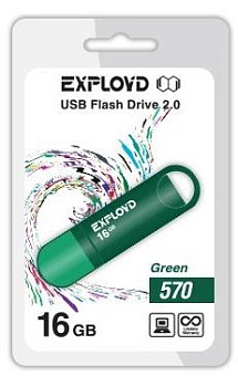 EXPLOYD 16GB 570 зеленый [EX-16GB-570-Green] USB флэш-накопитель