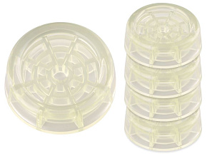 MULTIDOM МТ76-134 MULTIDOM Антивибрационные подставки для стиральных машин и холодильников (круг. прозрач.) d 6см, h2см МТ76-134