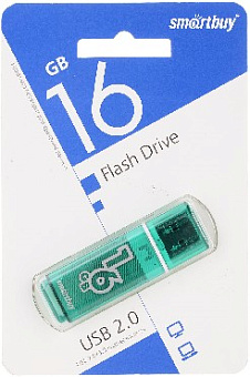 SMARTBUY (SB16GBGS-G) 16GB GLOSSY SERIES GREEN USB флеш