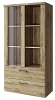 АНРЭКС DOORSET Шкаф с витриной 1V2S3N. Цвет ДУБ НАВАРРА (2 уп.) Модульная мебель
