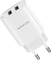 BOROFONE (6931474741202) BN2m White СЗУ 2USB 2.1A СЗУ