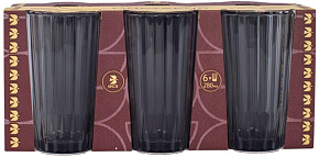 ОСЗ Набор стаканов МИСТЕРИЯ ГРАФИТ 6шт 280мл высоких 24C2391-Y Набор стаканов