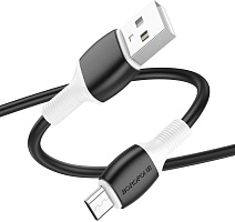 BOROFONE (6974443386783) BX84 USB-microUSB 2.4A 1M черный Кабель