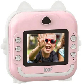 LEEF Детский фотоаппарат моментальной печати LF-CAM-01-pink, розовый