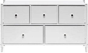 LESET Хайди Комод широкий 5 ящиков, Белый Комод