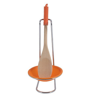 РЫЖИЙ КОТ Подставка для ложки с деревянной ложкой в комплекте W3751A (004660) Подставка для ложки