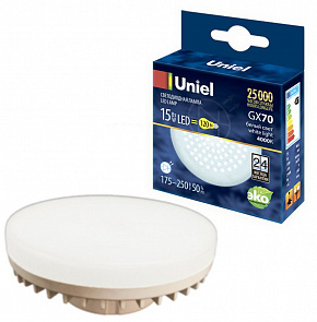 UNIEL (UL-00006783) LED-GX70-15W/4000K/GX70/FR PLZ01WH ЭЛЕКТРИКА