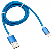 REXANT (18-7052) Кабель REXANT USB-Lightning 1 м, синяя нейлоновая оплетка Дата-кабель