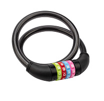 ЧЕТЫРЕ СЕЗОНА (79-0266) ТРОСОВЫЙ КОДОВЫЙ ЗАМОК 65 СМ, ЧЕРНЫЙ Разное