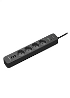 PERFEO (PF_C3956) POWER STREAM - 4 роз - 2,0 м - черный Сетевой фильтр