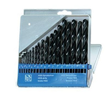 SPARTA Набор сверл по металлу, 1-10 мм, (через 0,5 мм), HSS, 19 шт, пластиковый бокс, цилиндрический хвостовиковик 723705 Набор сверл