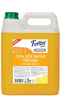 FOREST CLEAN Гель для мытья посуды "Сочный лимон" PREMIUM 5 л Средство для мытья посуды
