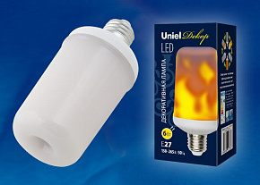 UNIEL LED-L60-6W/FLAME/E27/FR PLD01WH ЭЛЕКТРИКА