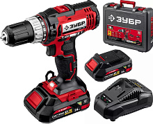 ЗУБР ДШУ-185-22 18В, 2аккум., кейс Дрель аккумуляторная