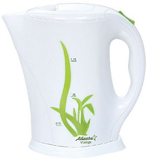 ATLANTA ATH-2305 (1,7л. пластик) белый\зеленый Чайник электрический