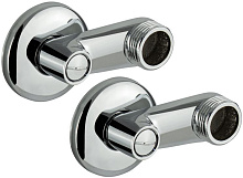 САНАКС 6639 Комплект: 2 эксцентрика 1/2 х 3/4 с регулировкой напора воды + 2 чашки ПРЕМИУМ, из высококачественной латуни, в БЛИСТЕРЕ, цвет ХРОМ Компле