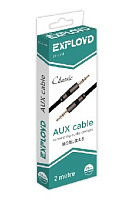 EXPLOYD EX-K-635 AUX Jack 3,5mm (M) - Jack 3,5mm (M) 2M чёрный Кабель