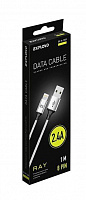 EXPLOYD EX-K-1209 Дата-кабель USB - 8 Pin 1.0М 2.4А RAY круглый нейлон серебро Дата-кабель