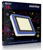 SMARTBUY (SBLSq1-DLB-18-3K-B) 18w/3000K+B