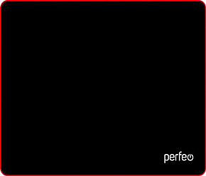 PERFEO (PF_D0715) "Black" "Красный" Коврик для мыши