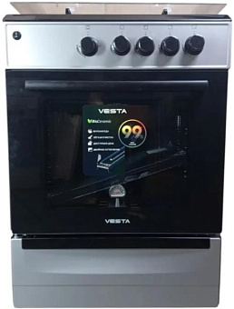 VESTA Bergamo VGG 10-G Серый ГКдух Ex c VD Плита газовая VESTA Bergamo VGG 10-G Серый ГКдух Ex c VD