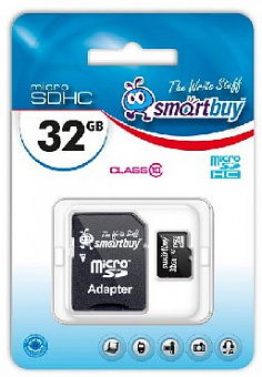 SMARTBUY (SB32GBSDCL10-01) MicroSDHC 32GB Class10 UHS-I + адаптер