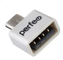 PERFEO (PF_B4997) PF-VI-O010 White adapter USB на micro USB c OTG Адаптер