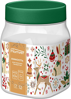 HOMVER для сыпучих продуктов "Лентилс" 0,75л (темно-зеленый)