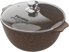 МЕЧТА 55806 Гранит brown 5л стеклянная крышка Казан