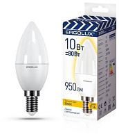 ERGOLUX (14547) LED-C35-10W-E14-3K Лампа светодиодная