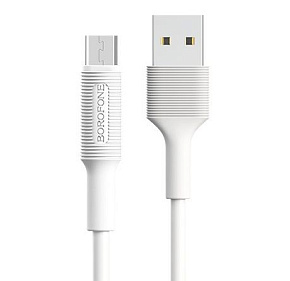 BOROFONE (6957531081661) BX1 USB (m)-microUSB (m) 1.0м - белый Кабель microUSB