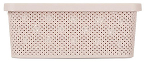 HOBBY LIFE HL041261P Ящик для хранения DIAMOND розовый 13л с крышкой Система хранения вещей