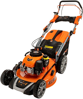 MAXPILER Газонокосилка бензиновая MLM-51SE (5,5л.с, эл.старт, самоходная, Ø510мм, выс.30-80мм, 70л) Газонокосилка бензиновая MAXPILER Газонокосилка бе