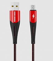 MORE CHOICE (4627151198118) K41Sm USB (m)-microUSB (m), ч/красный, 1.0м Кабель